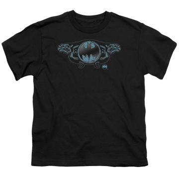 DC Batman Two Gargoyles Logo - Youth T-Shirt Youth T-Shirt (Ages 8-12) Batman   
