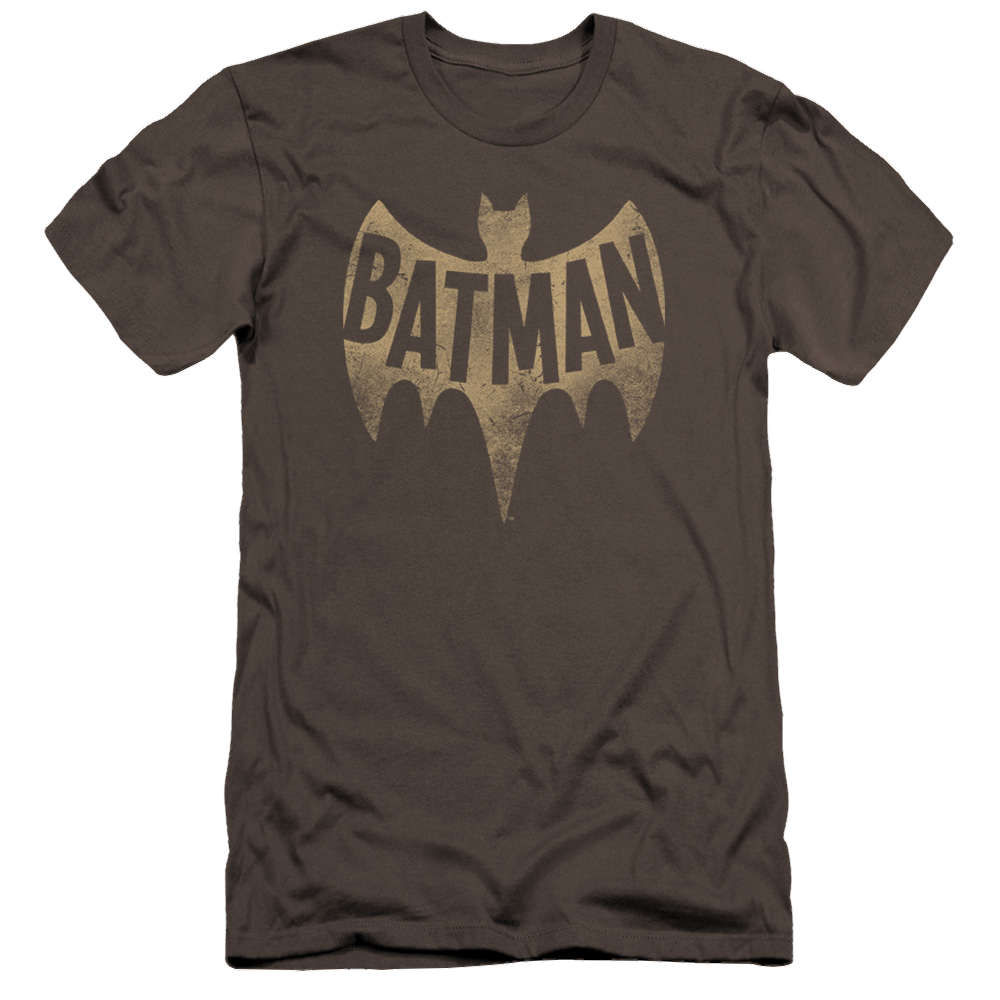 Batman - Classic TV Series Vintage Logo - Men's Premium Slim Fit T-Shirt Men's Premium Slim Fit T-Shirt Batman   