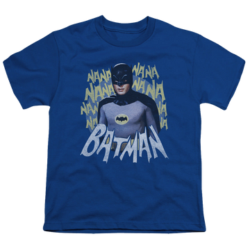 Royal youth t-shirt for ages 8 to 12 with Batman Classic TV Series Theme Song graphic