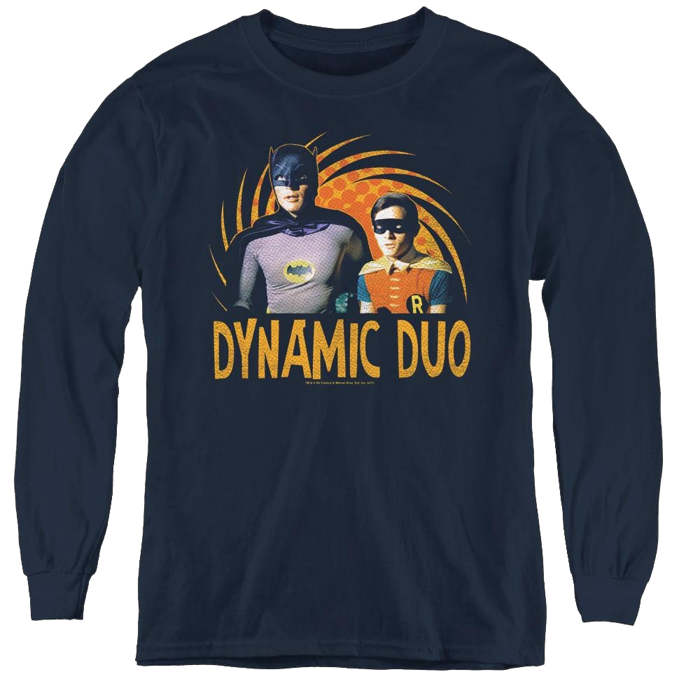 Batman Classic Tv Series Dynamic - Youth Long Sleeve T-Shirt Youth Long Sleeve T-Shirt Batman   