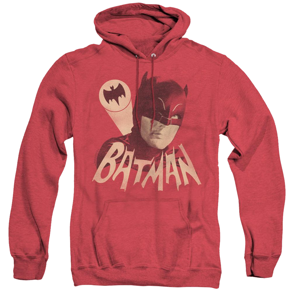 Batman Classic Tv Series Bat Signal - Heather Pullover Hoodie Heather Pullover Hoodie Batman   