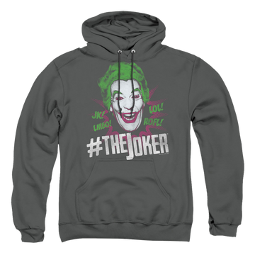 Charcoal pullover hoodie with Batman Classic TV Series #joker graphic