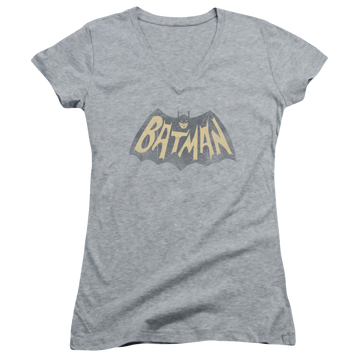 Batman - Classic TV Series Show Logo - Juniors V-Neck T-Shirt Juniors V-Neck T-Shirt Batman   