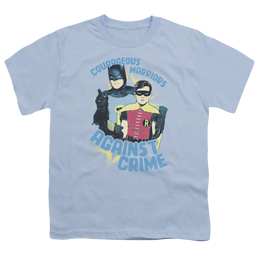 Batman Classic TV Series Courageous Warriors - Youth T-Shirt Youth T-Shirt (Ages 8-12) Batman   