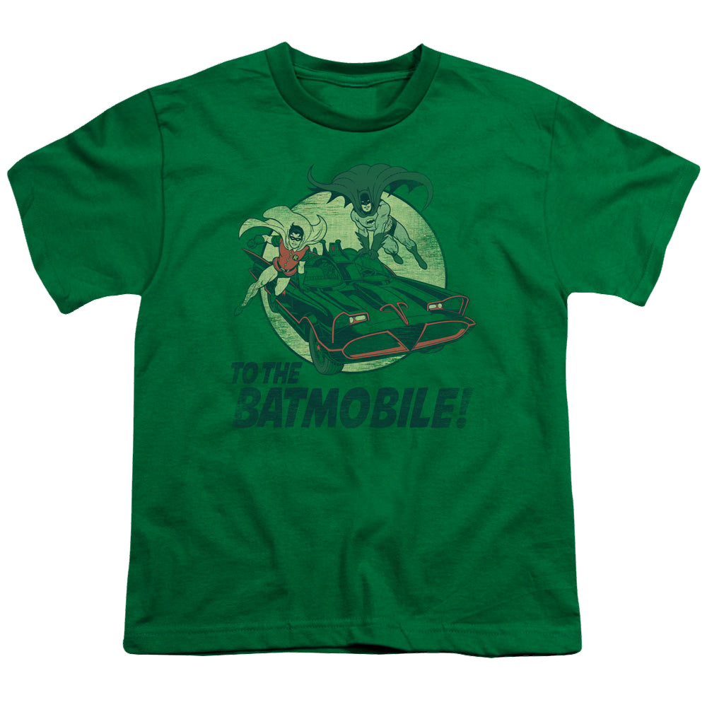 Batman Classic TV Series To The Batmobile - Youth T-Shirt Youth T-Shirt (Ages 8-12) Batman   