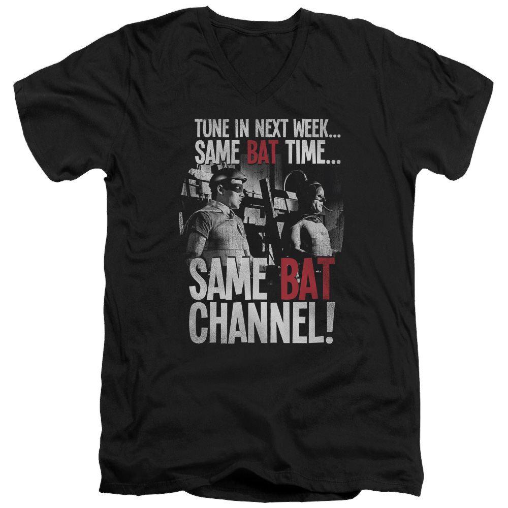 Batman - Classic TV Series Bat Channel - Men's V-Neck T-Shirt Men's V-Neck T-Shirt Batman   