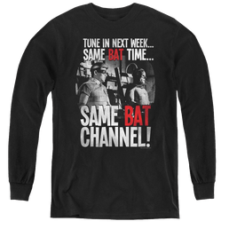 Batman Classic Tv Series Bat Channel - Youth Long Sleeve T-Shirt Youth Long Sleeve T-Shirt Batman   
