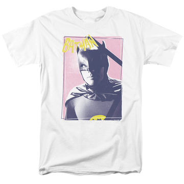 White men's regular fit t-shirt with Batman Classic TV Series Wayne 80s graphic