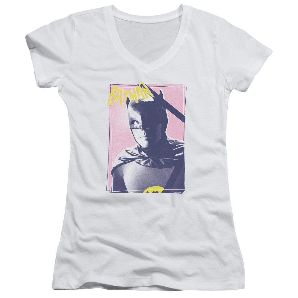 Batman - Classic TV Series Wayne 80s - Juniors V-Neck T-Shirt Juniors V-Neck T-Shirt Batman   