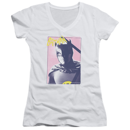 Batman - Classic TV Series Wayne 80s - Juniors V-Neck T-Shirt Juniors V-Neck T-Shirt Batman   