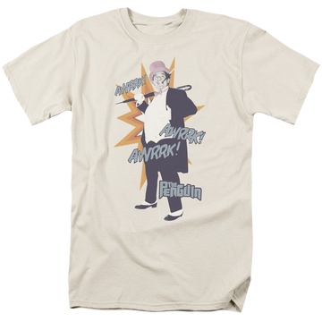 Cream men's regular fit t-shirt with Batman Classic TV Series Penguin graphic