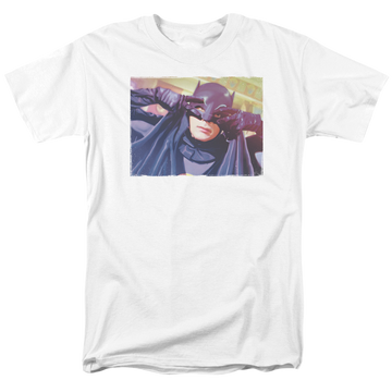 White men's regular fit t-shirt with Batman Classic TV Series Smooth Groove graphic