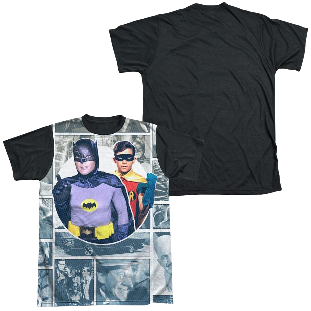 Batman - Classic TV Series 60s Panels - Men's Black Back T-Shirt Men's Black Back T-Shirt Batman   