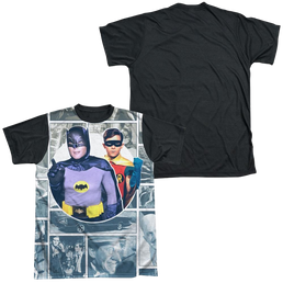 Batman - Classic TV Series 60s Panels - Men's Black Back T-Shirt Men's Black Back T-Shirt Batman   