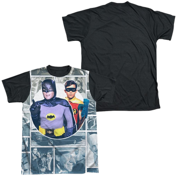 Batman - Classic TV Series 60s Panels - Men's Black Back T-Shirt Men's Black Back T-Shirt Batman   