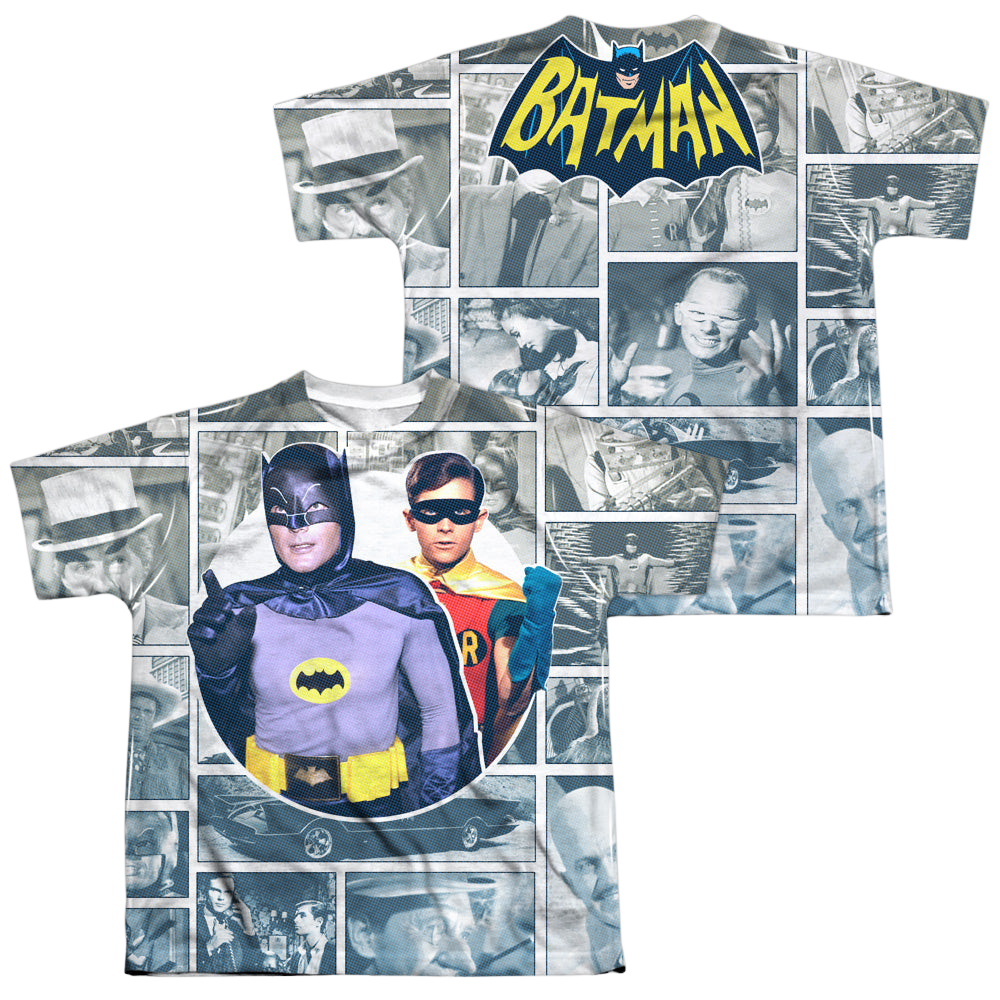 Batman Classic TV Series 60S Panels - Youth All-Over Print Shirt Youth All-Over Print T-Shirt (Ages 8-12) Batman   