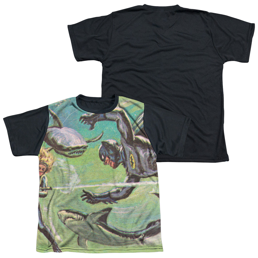 Batman Classic TV Series Underwater - Youth Black Back T-Shirt Youth Black Back T-Shirt (Ages 8-12) Batman   