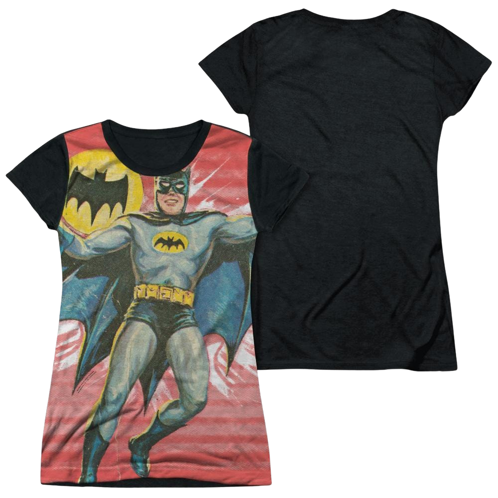Batman - Classic TV Series Wrong Question - Juniors Black Back T-Shirt Juniors Black Back T-Shirt Batman   