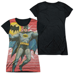Batman - Classic TV Series Wrong Question - Juniors Black Back T-Shirt Juniors Black Back T-Shirt Batman   