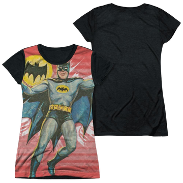 Batman - Classic TV Series Wrong Question - Juniors Black Back T-Shirt Juniors Black Back T-Shirt Batman   