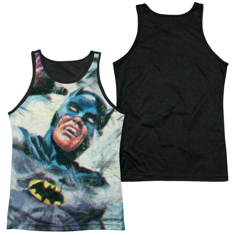 Batman - Classic TV Series Foliage Men's Black Back Tank Men's Black Back Tank Batman   