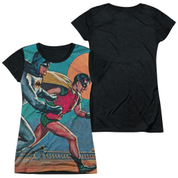 Batman - Classic TV Series Lets Go - Juniors Black Back T-Shirt Juniors Black Back T-Shirt Batman   