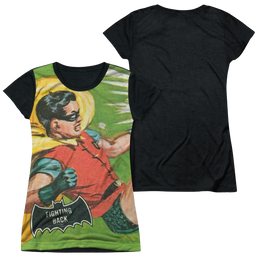 Batman - Classic TV Series Fighting Back - Juniors Black Back T-Shirt Juniors Black Back T-Shirt Batman   