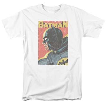 White men's regular fit t-shirt with Batman Classic TV Series Vintman graphic