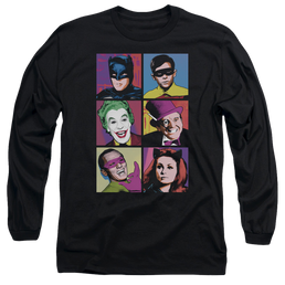 Batman - Classic TV Series Pop Cast - Men's Long Sleeve T-Shirt Men's Long Sleeve T-Shirt Batman   