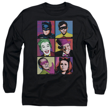 Batman - Classic TV Series Pop Cast - Men's Long Sleeve T-Shirt Men's Long Sleeve T-Shirt Batman   