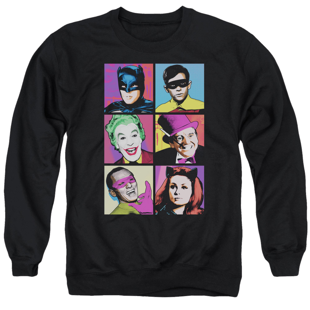 Batman - Classic TV Series Pop Cast - Men's Crewneck Sweatshirt Men's Crewneck Sweatshirt Batman   