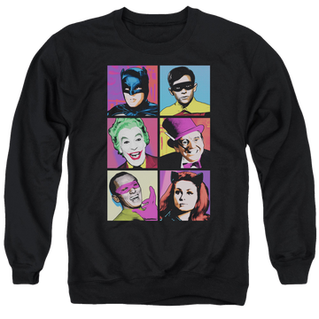 Batman - Classic TV Series Pop Cast - Men's Crewneck Sweatshirt Men's Crewneck Sweatshirt Batman   