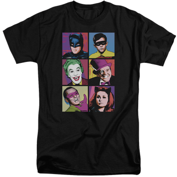 Batman - Classic TV Series Pop Cast - Men's Tall Fit T-Shirt Men's Tall Fit T-Shirt Batman   