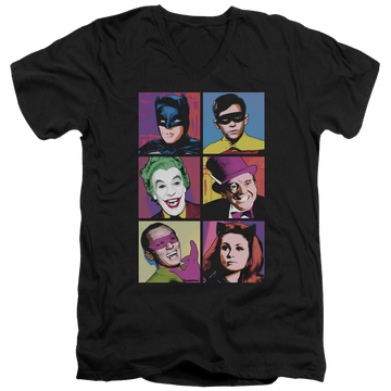 Batman - Classic TV Series Pop Cast - Men's V-Neck T-Shirt Men's V-Neck T-Shirt Batman   