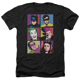 Batman - Classic TV Series Pop Cast - Men's Heather T-Shirt Men's Heather T-Shirt Batman   