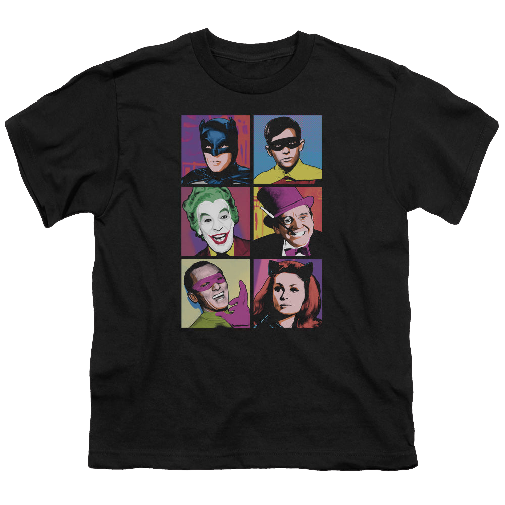 Batman Classic TV Series Pop Cast - Youth T-Shirt Youth T-Shirt (Ages 8-12) Batman   