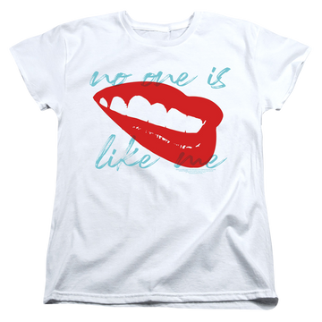 White women's t-shirt with Birds of Prey Face It graphic