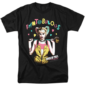 Black men's regular fit t-shirt with Birds of Prey Fantabulous graphic
