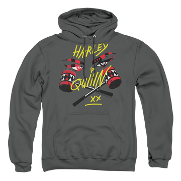 Charcoal pullover hoodie with Birds of Prey In My Eyes graphic