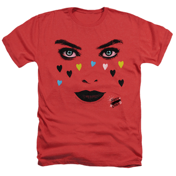 Red men's heather t-shirt with Birds of Prey Red Harley graphic
