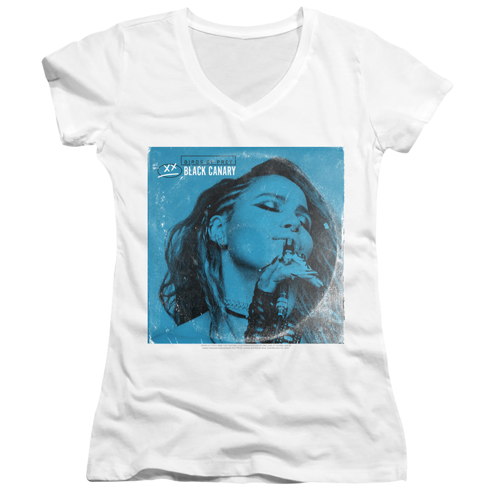 Birds of Prey Blue Canary - Juniors V-Neck T-Shirt Juniors V-Neck T-Shirt Birds of Prey   