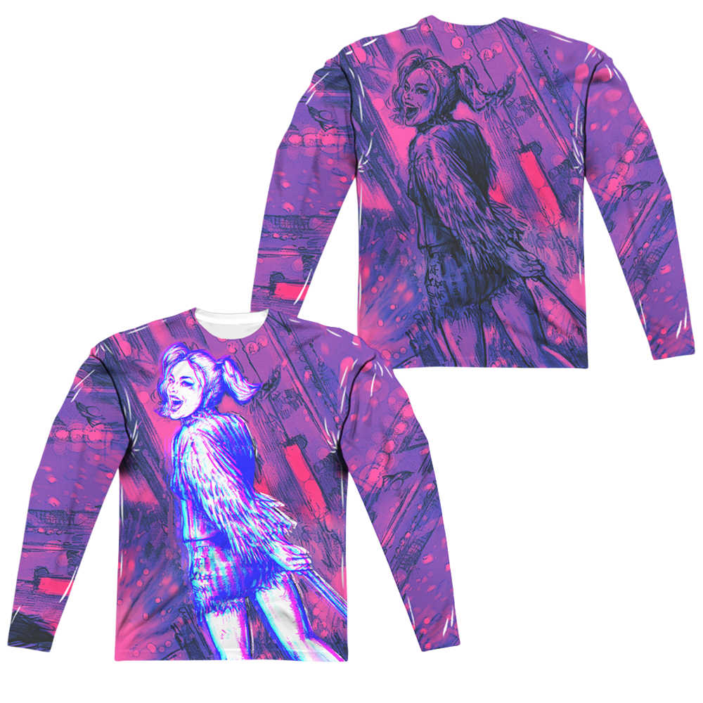 Birds of Prey Harleys Night Out (Front/Back Print) - Men's All-Over Print Long Sleeve Men's All-Over Print Long Sleeve Birds of Prey   