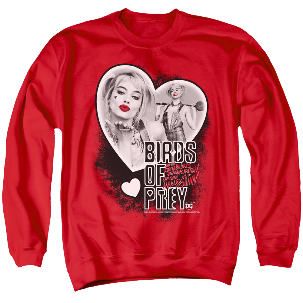Birds of Prey Heart Harley - Men's Crewneck Sweatshirt Men's Crewneck Sweatshirt Birds of Prey   