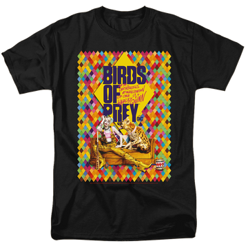 Black men's regular fit t-shirt with Birds of Prey Couch graphic