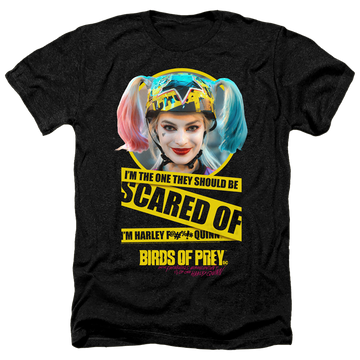 Charcoal men's heather t-shirt with Birds of Prey Scared Of graphic