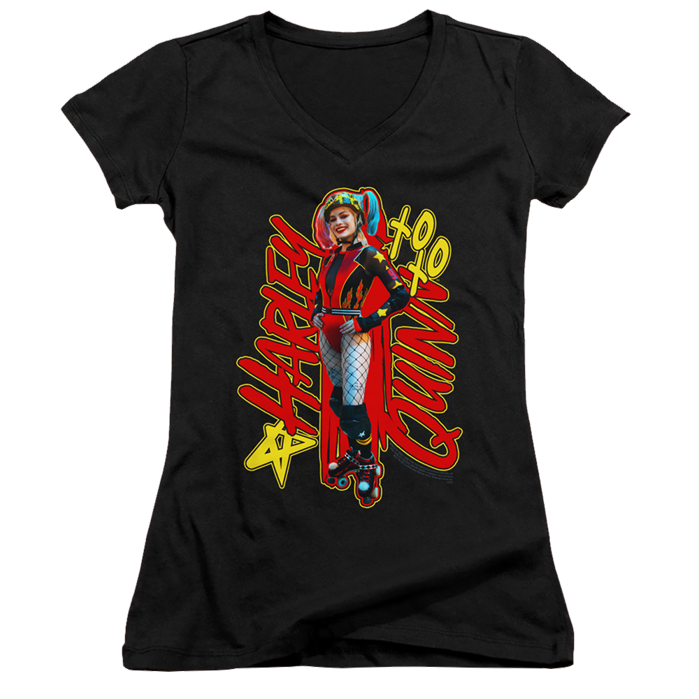 Birds of Prey Harleymania - Juniors V-Neck T-Shirt Juniors V-Neck T-Shirt Birds of Prey   