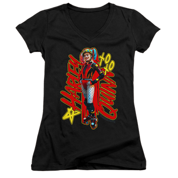 Birds of Prey Harleymania - Juniors V-Neck T-Shirt Juniors V-Neck T-Shirt Birds of Prey   