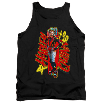 Black men's tank with Birds of Prey Harleymania graphic
