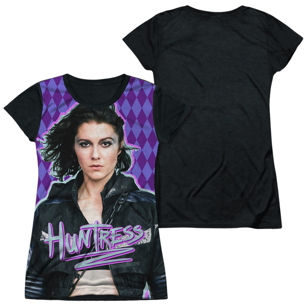 Birds of Prey Huntress - Juniors Black Back T-Shirt Juniors Black Back T-Shirt Birds of Prey   
