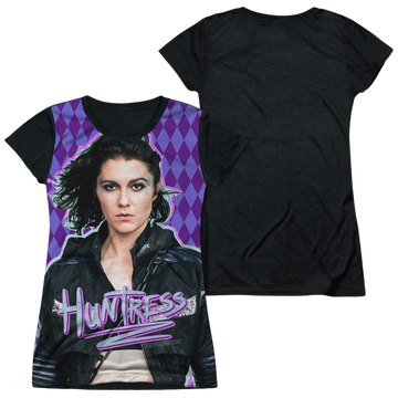 Birds of Prey Huntress juniors black back t-shirt